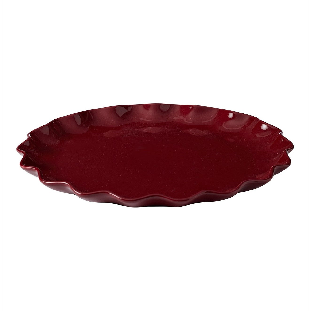 Ruffle Round Platter Elder 32cm