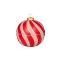 Merry Candle Ceramic Bauble Pink/Red
