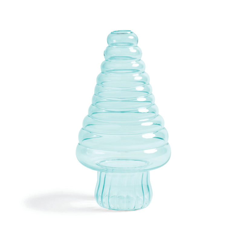 Pine Tree Glass Vase Blue
