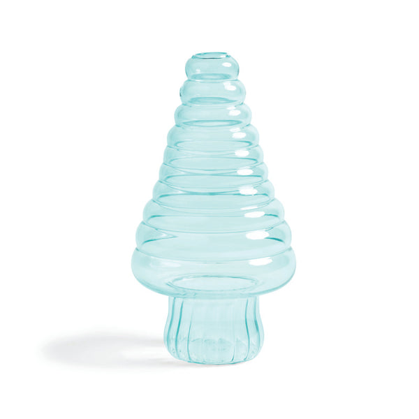 Pine Tree Glass Vase Blue