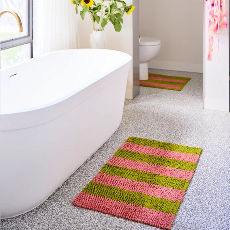 Pear Pie Stripe Bath Mat