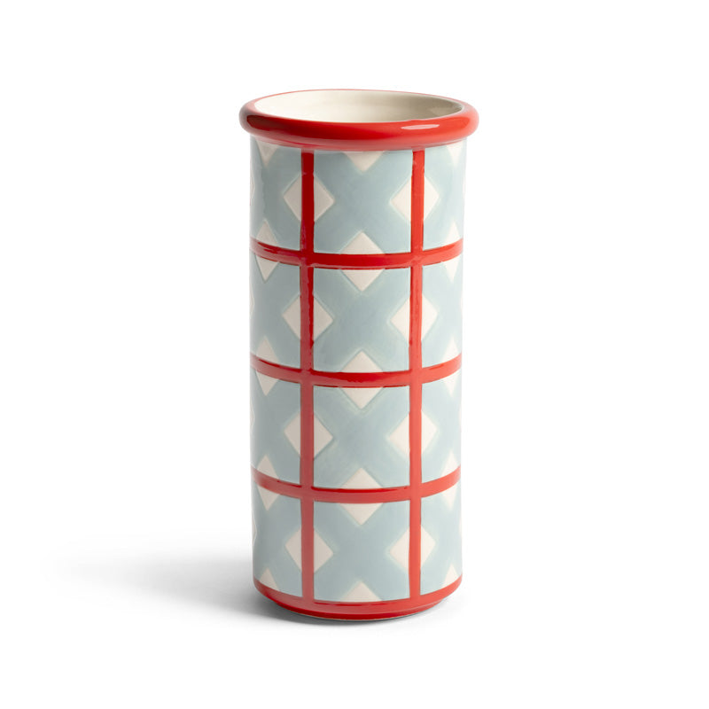 Vase Patch Cross Blue/Red