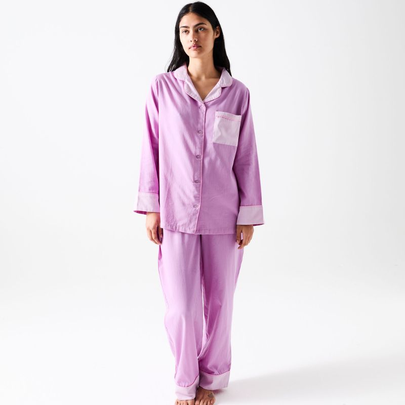 Glow In Lilac Bamboo Cotton Pyjamas