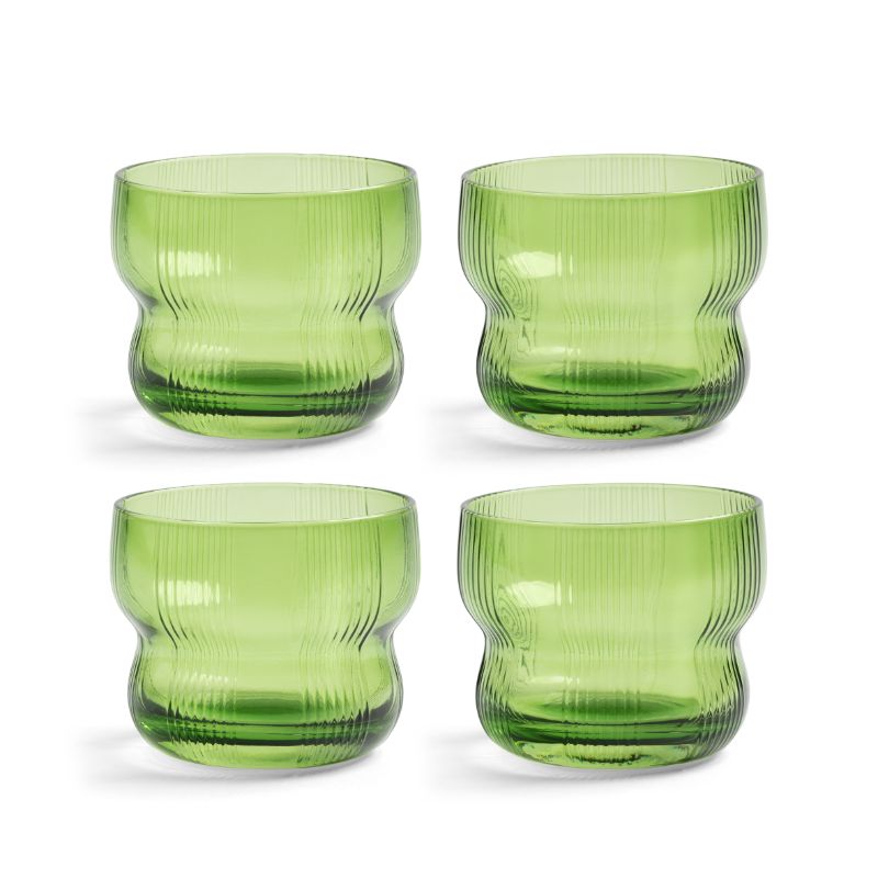 Circus Glasses Green Set of 4