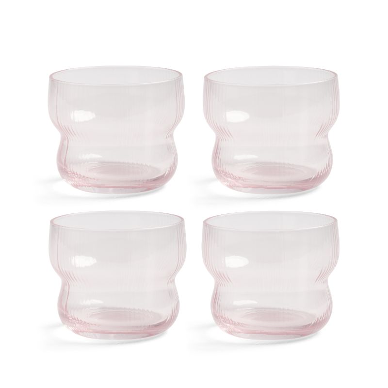 Circus Glasses Pink Set of 4