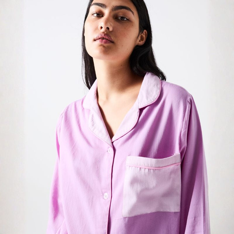 Glow In Lilac Bamboo Cotton Pyjamas