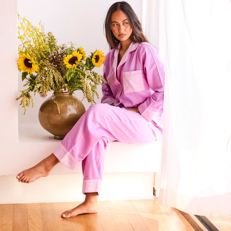 Glow In Lilac Bamboo Cotton Pyjamas