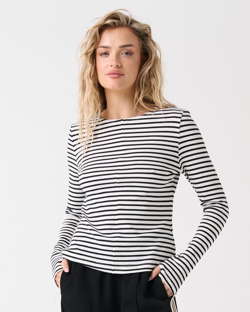 Aspyn Top Black Stripe