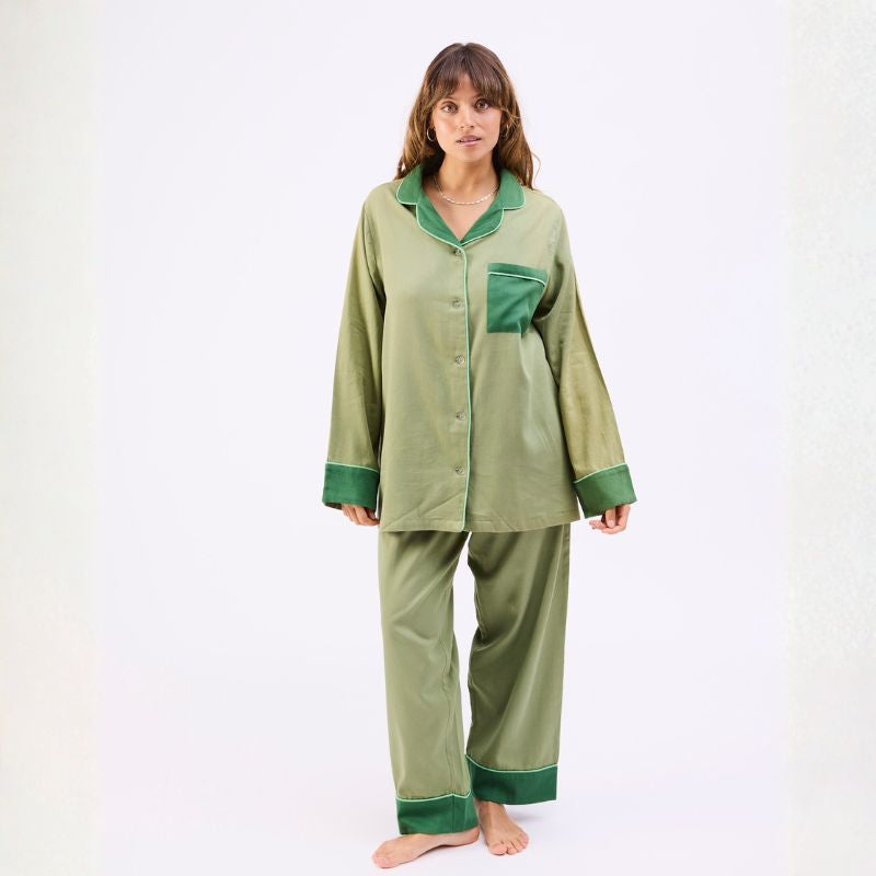 Glow In Green Bamboo Cotton Pyjamas