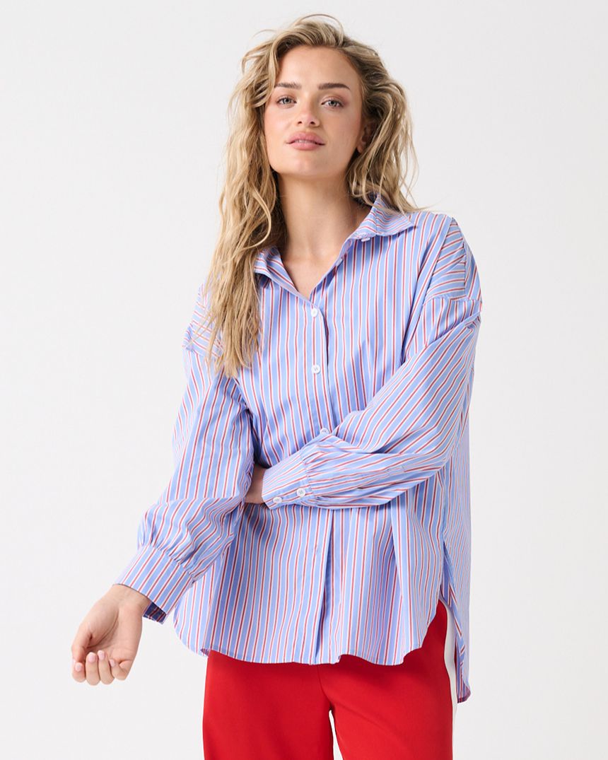 Darby Shirt Cornflower Multi Stripe