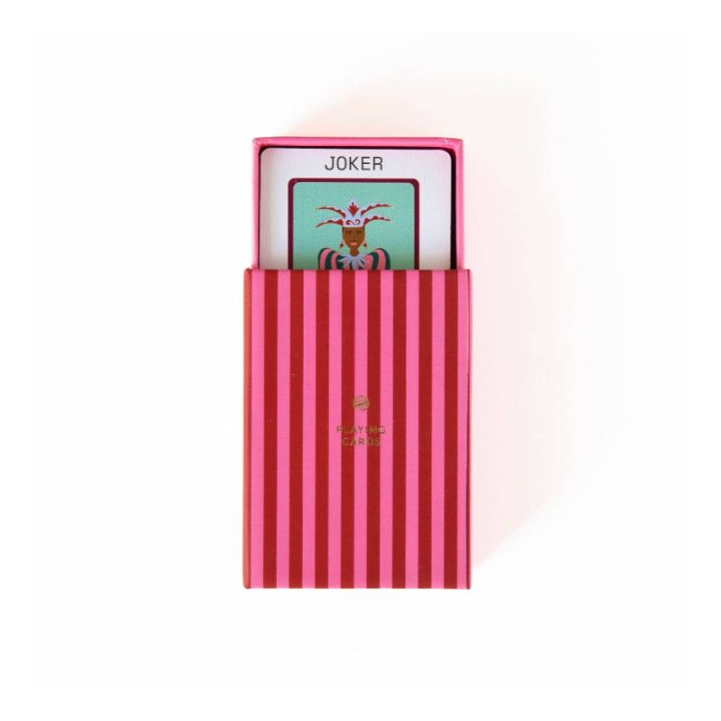 Playing Cards Pink Stripe