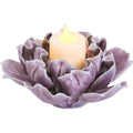 Ceramic Flower  Tealight Holder Mauve