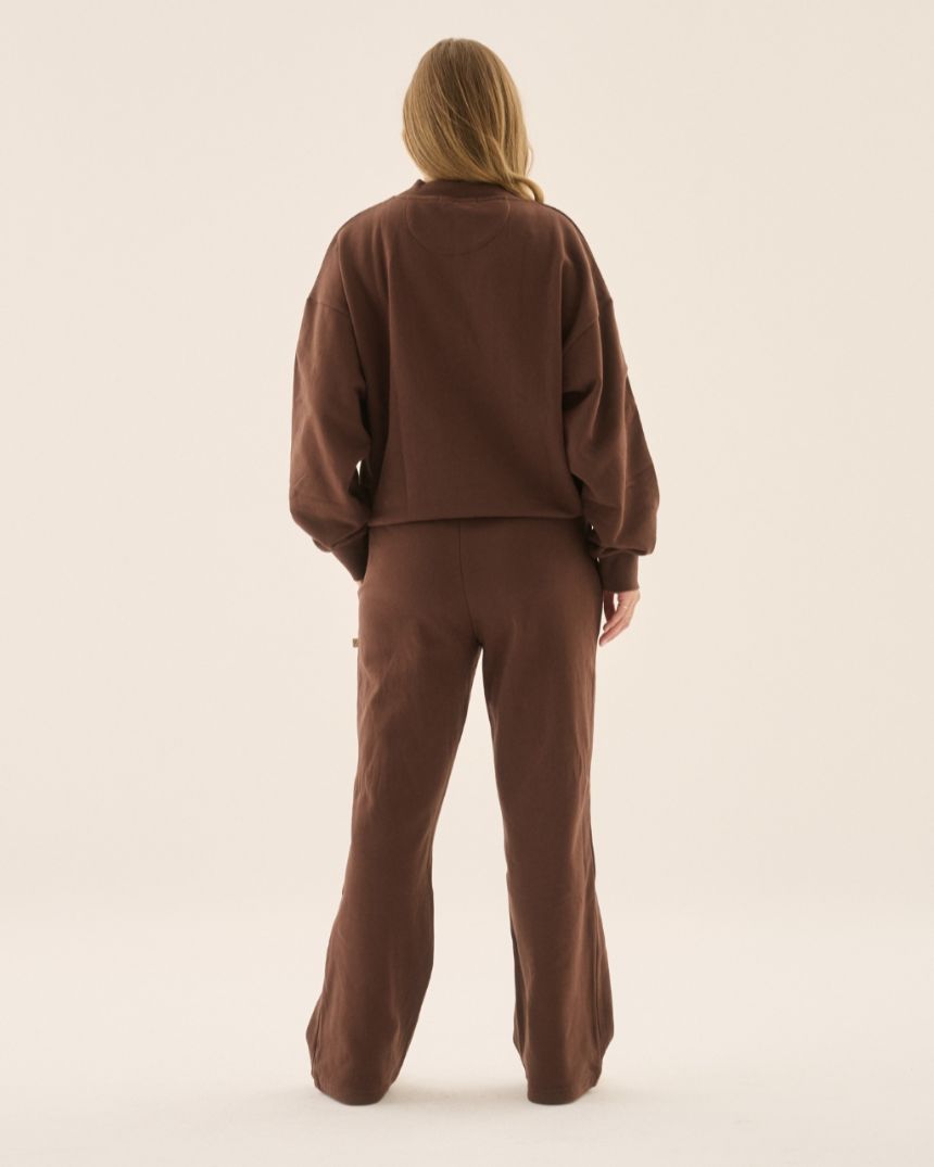 AJ Logo Stripe Trackpant Chicory Coffee