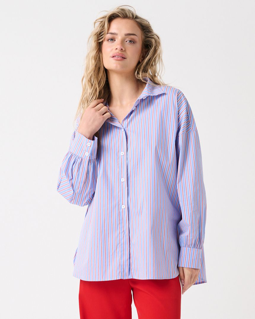 Darby Shirt Cornflower Multi Stripe