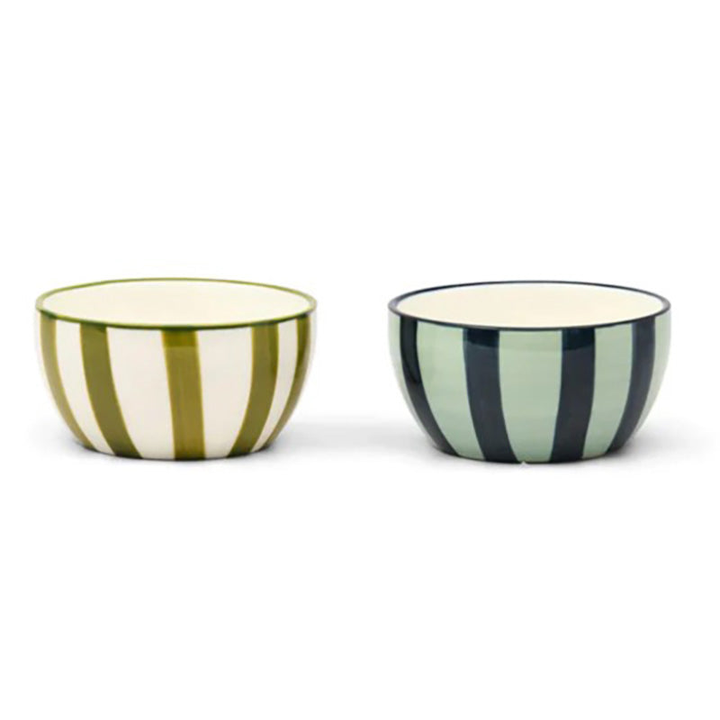 Bella Set of 2 Dipping Bowls Green + Blue