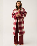 Greta Coat Berry Check
