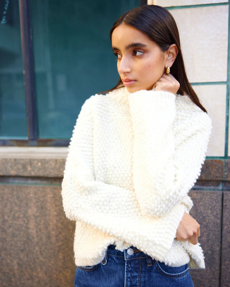 Abby Boucle Sweater Ivory