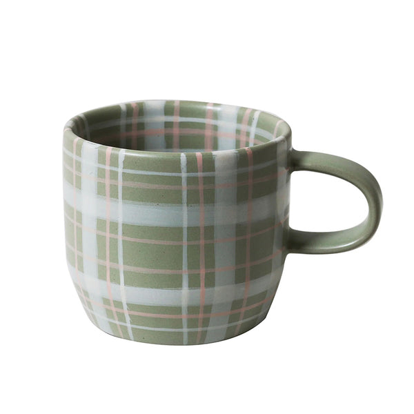 Sage & Blush Check Cats Pyjamas Mug