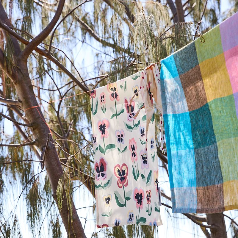Pretty Pansy Tea Towel