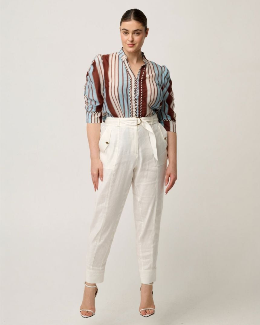 Trinidad Button Cuff Pant Ivory