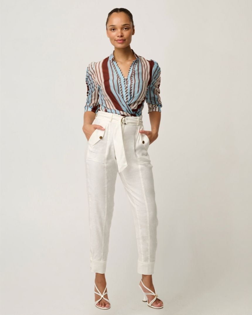 Trinidad Button Cuff Pant Ivory