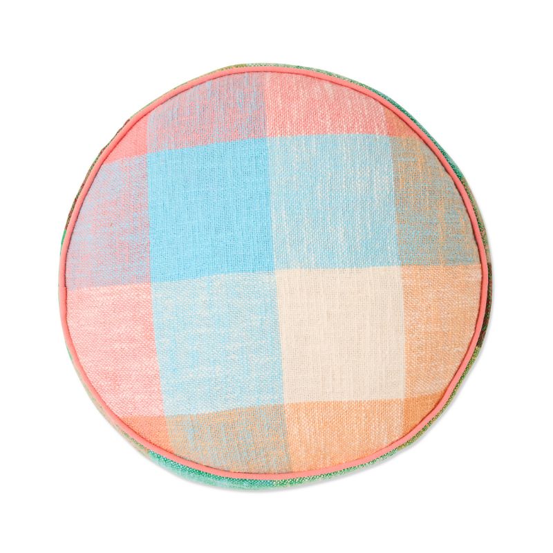 Paloma Tartan Woven Pea Cushion