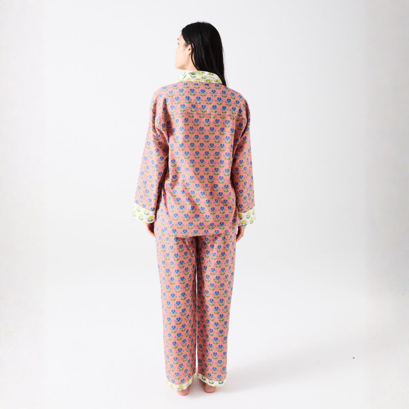 Anna Spiro Indian Summer Rose Organic Cotton Long Sleeve & Pant Pyjamas