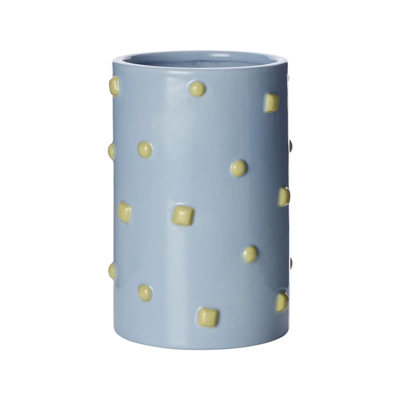 Bejeweled Vase Light Blue & Green