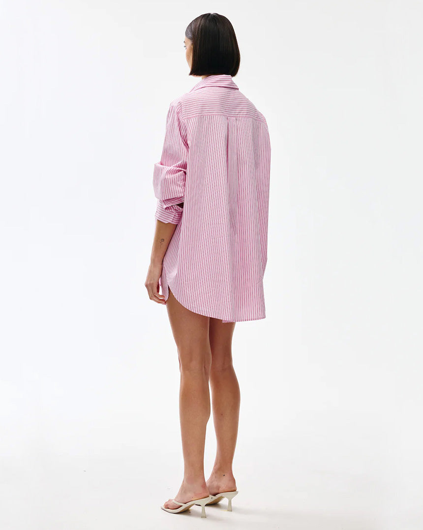 Riley Shirt Pink Pinstripe