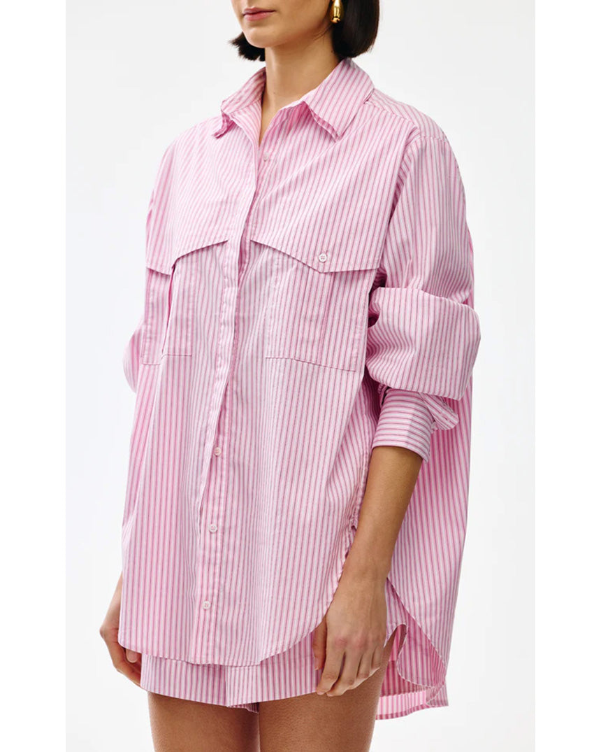 Riley Shirt Pink Pinstripe