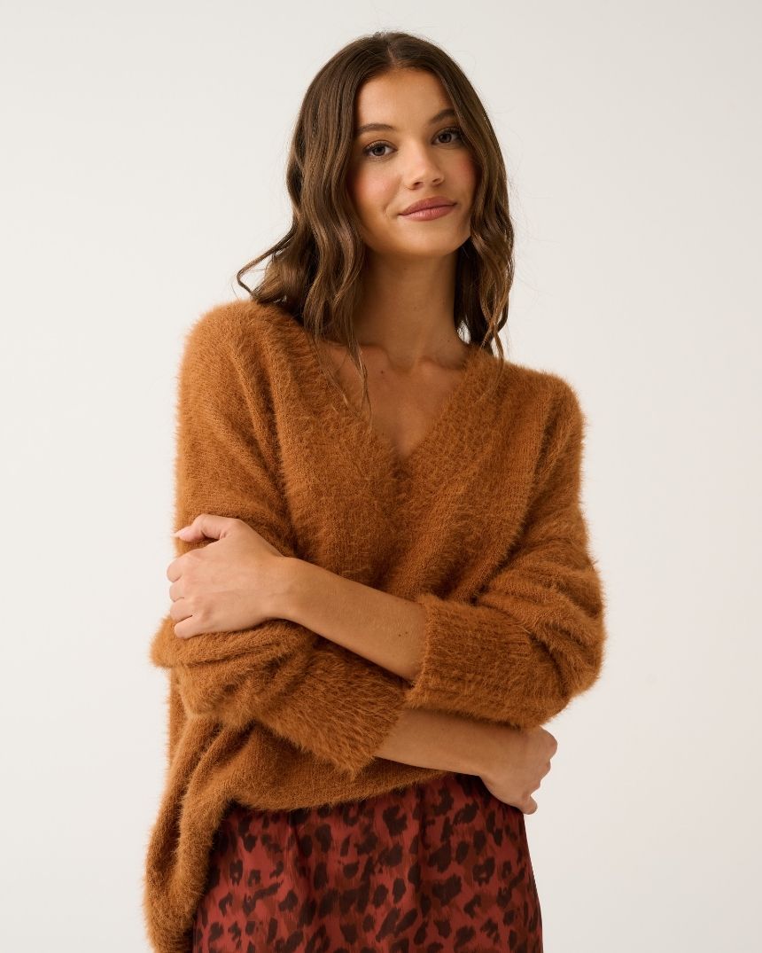 Emmie Knit Sweater Toffee
