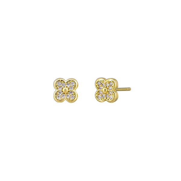 Crystal Pixie Flower Stud Earrings