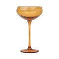 Lou Coupe Glass Set of 2 Amber