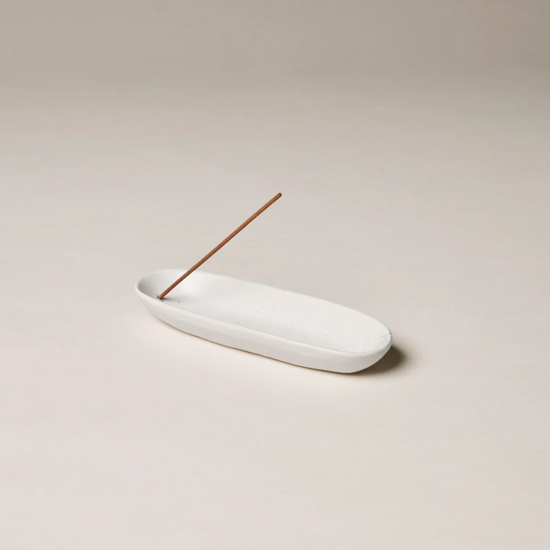Collector Ceramic Incense Holder White