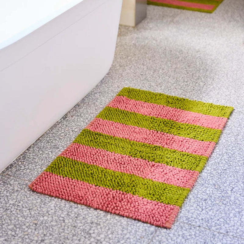 Pear Pie Stripe Bath Mat
