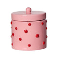 Bejewel Cannister Pink & Red