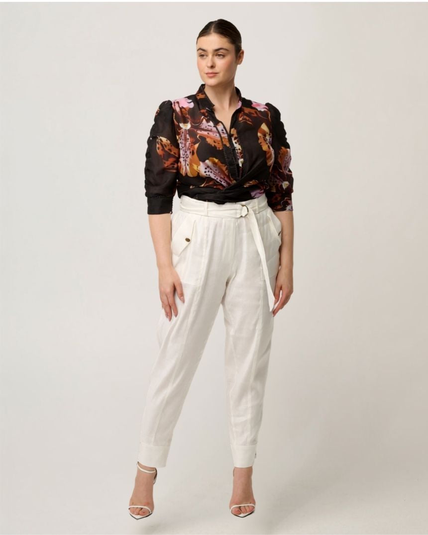 Trinidad Button Cuff Pant Ivory