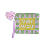 More Amore Beaded Purse Pink/Green/Lemon