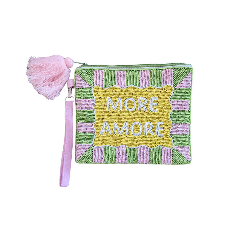 More Amore Beaded Purse Pink/Green/Lemon