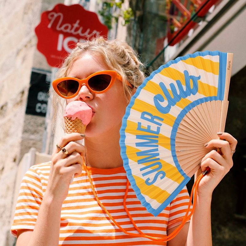 Hand Fan Summer Club