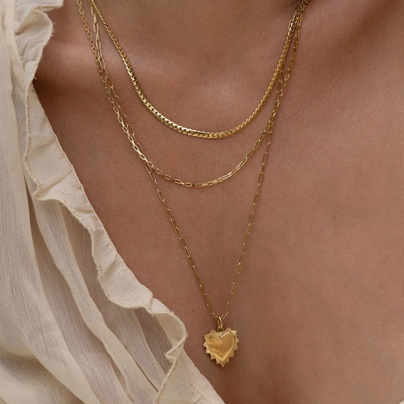 Queen Of Hearts Gold Necklace