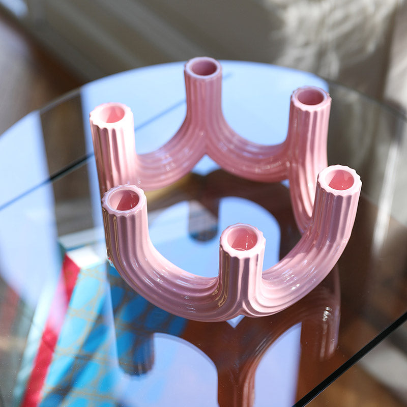 Churros Candle Holder Pink