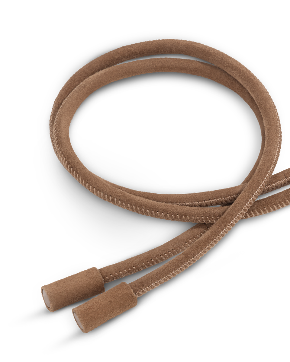 Corded Belt Cinnamon Suede