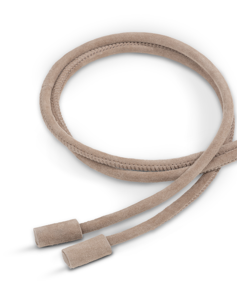 Corded Belt Truffle Suede
