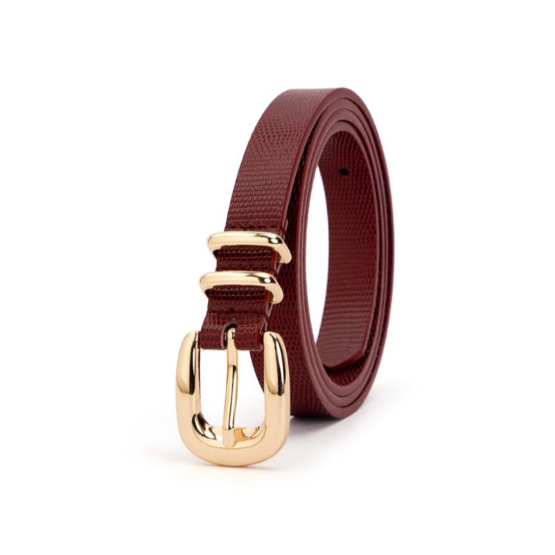 Adele Belt Garnet Lizard