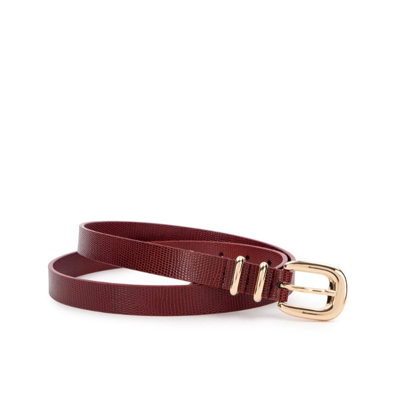 Adele Belt Garnet Lizard