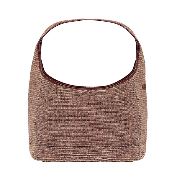 Arcadia Weave Tote Bag Burgundy/Coco