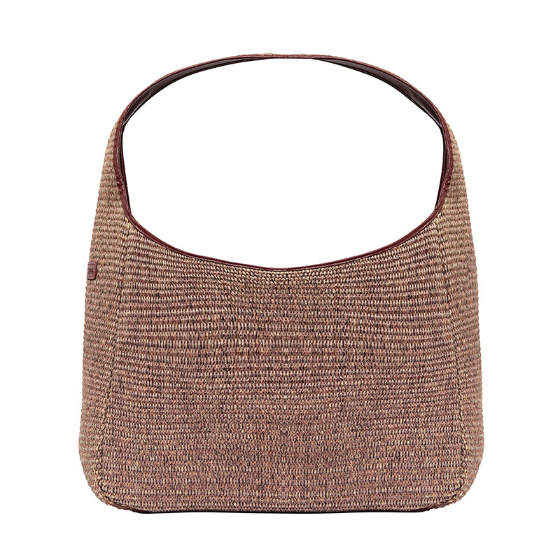 Arcadia Weave Tote Bag Burgundy/Coco