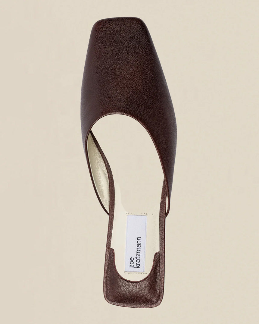 Bestow Slide Currant Leather