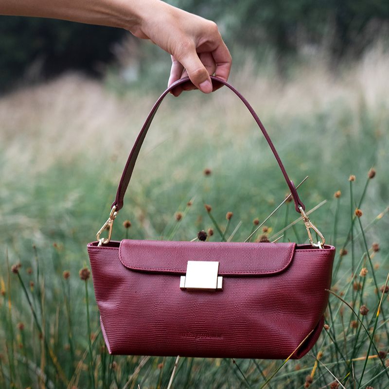 Aurora Bag Garnet Lizard